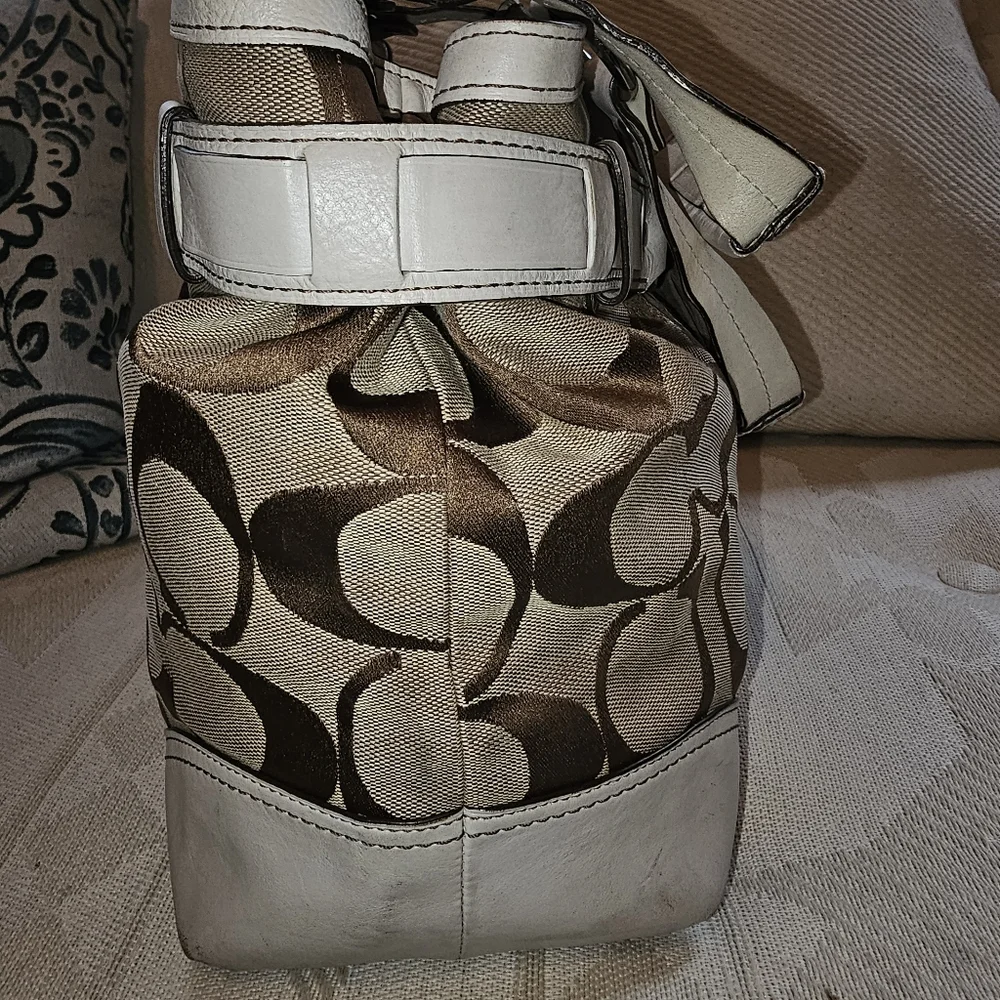 Coach Hampton Signature Python Tote - Picture 4 of 9